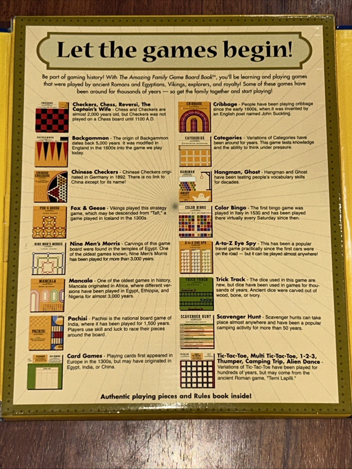 The Amazing Family Game Board Book – More Than 35 Classic Games – Ages 6 to 99