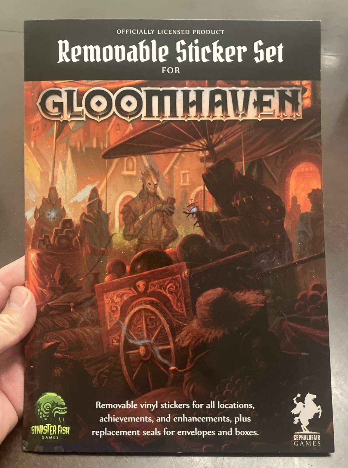 Gloomhaven Officially Licensed Removable Sticker Set Mostly Complete