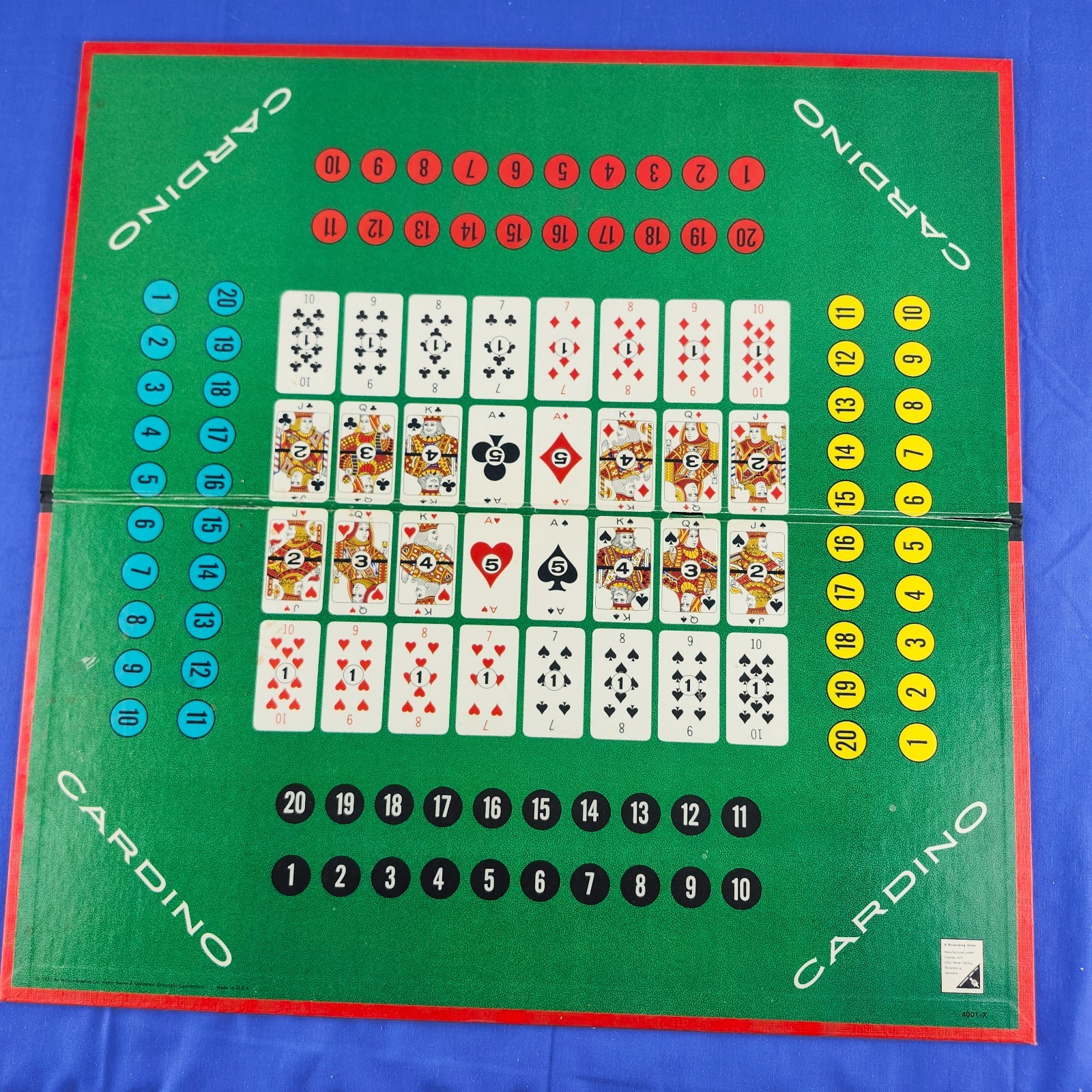 Vintage 1970 Milton Bradley CARDINO Exciting Card Tile Strategy Game!