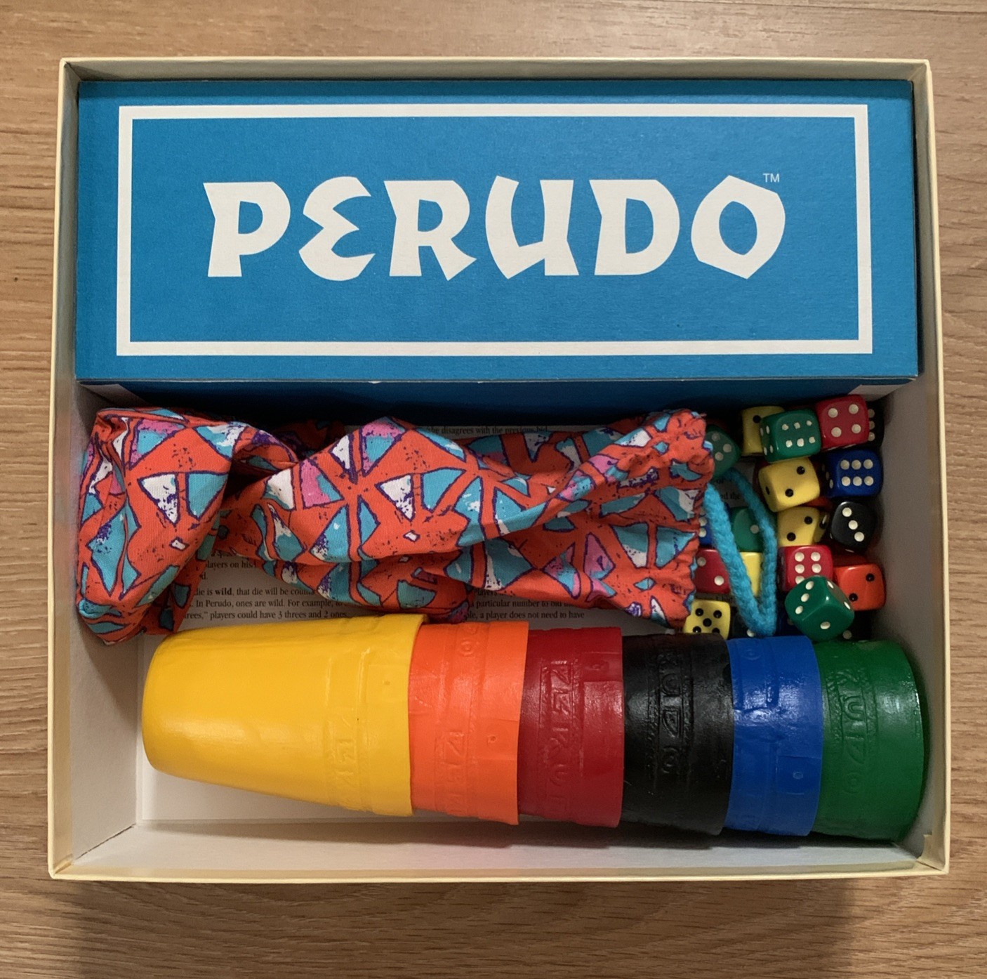 *100% COMPLETE* 1994 Original PERUDO Liar’s Dice Inca Peru Bluffing Family Game