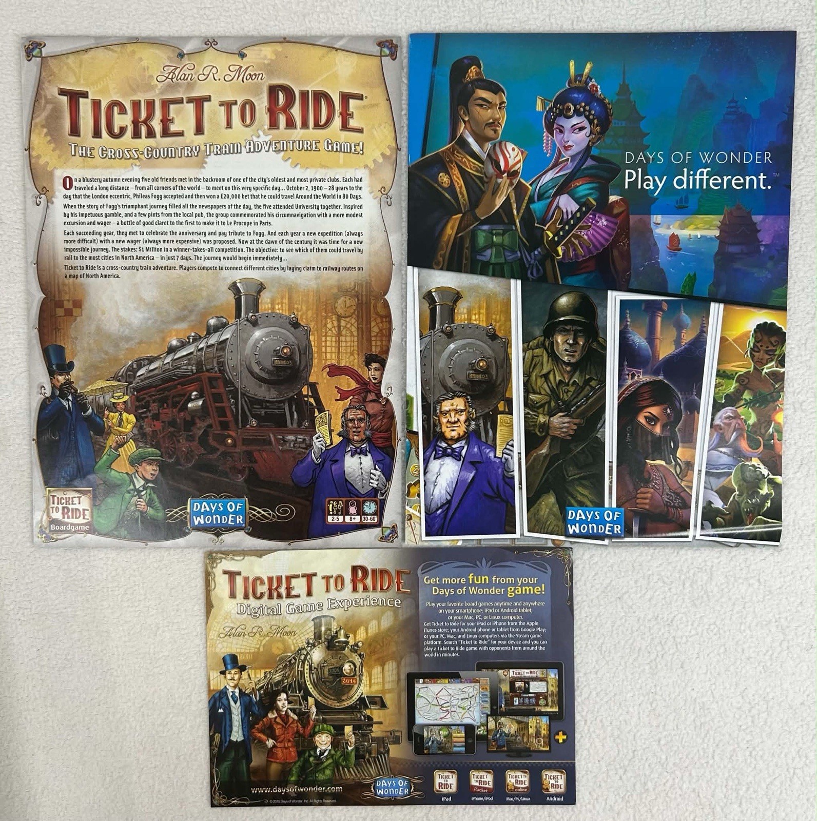Ticket to Ride Original Edition North America Board Game Complete Open Dmg Box