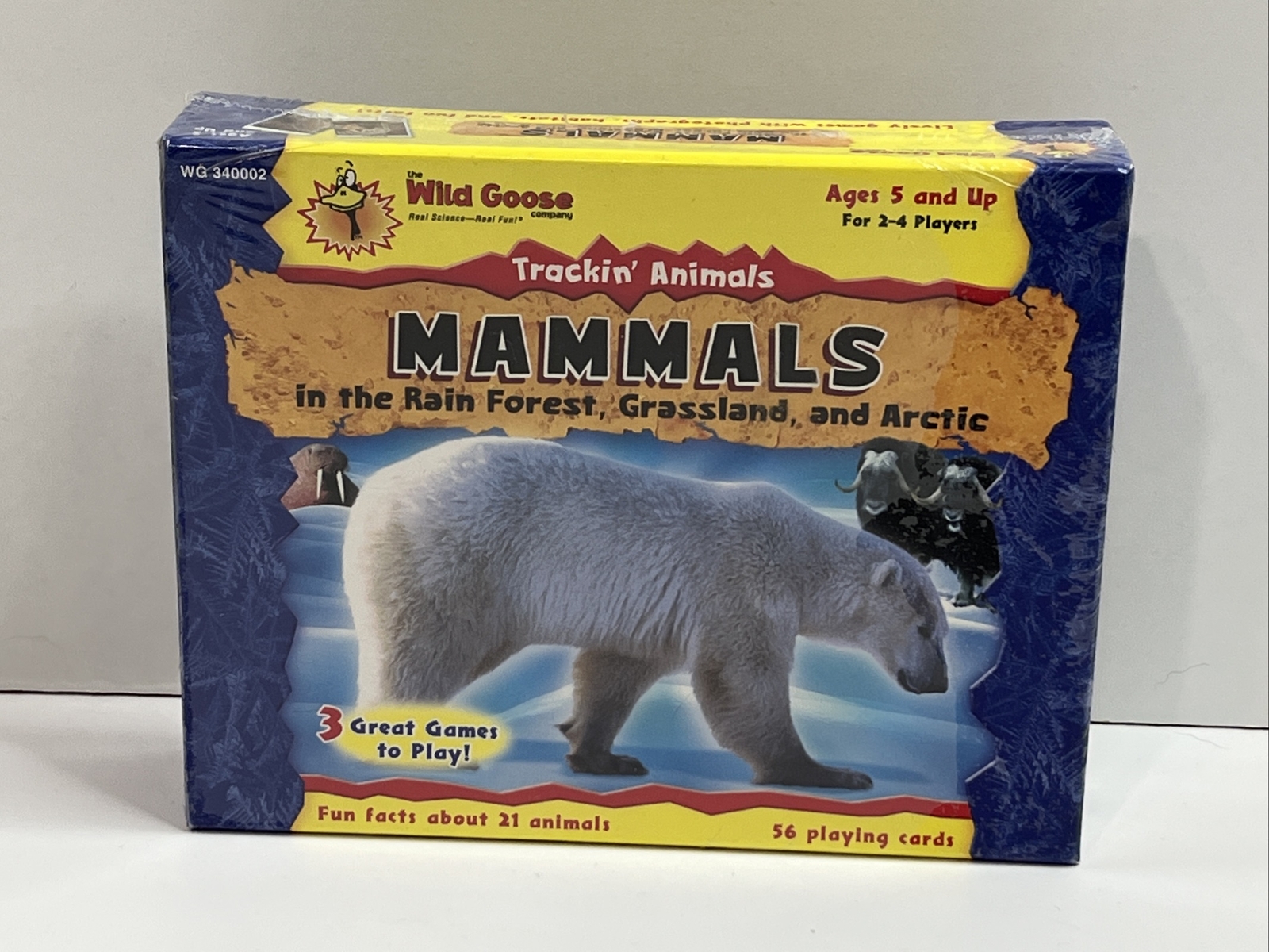 Trackin’ Animals Mammals Trivia Card Game Wild Goose Ages 5 and Up 2-4 Players