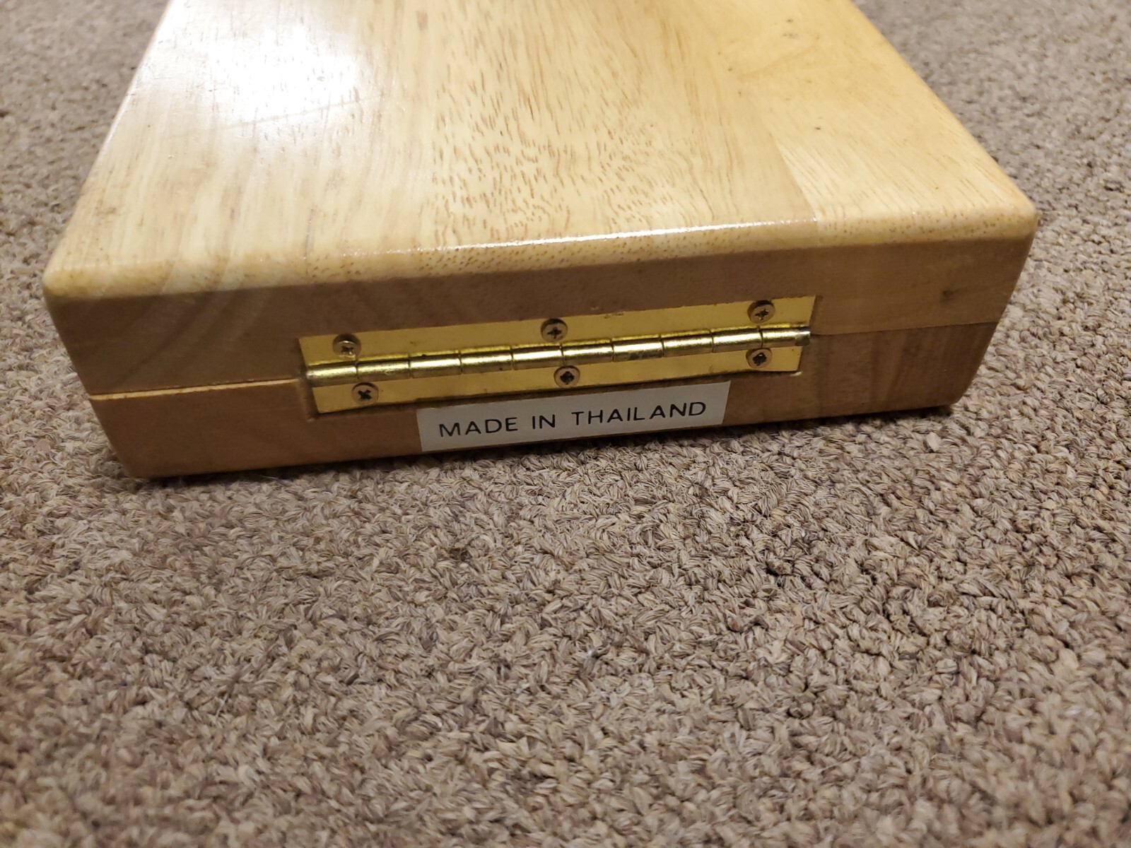 Mancala board game, solid wood, wooden peg pieces, Thailand