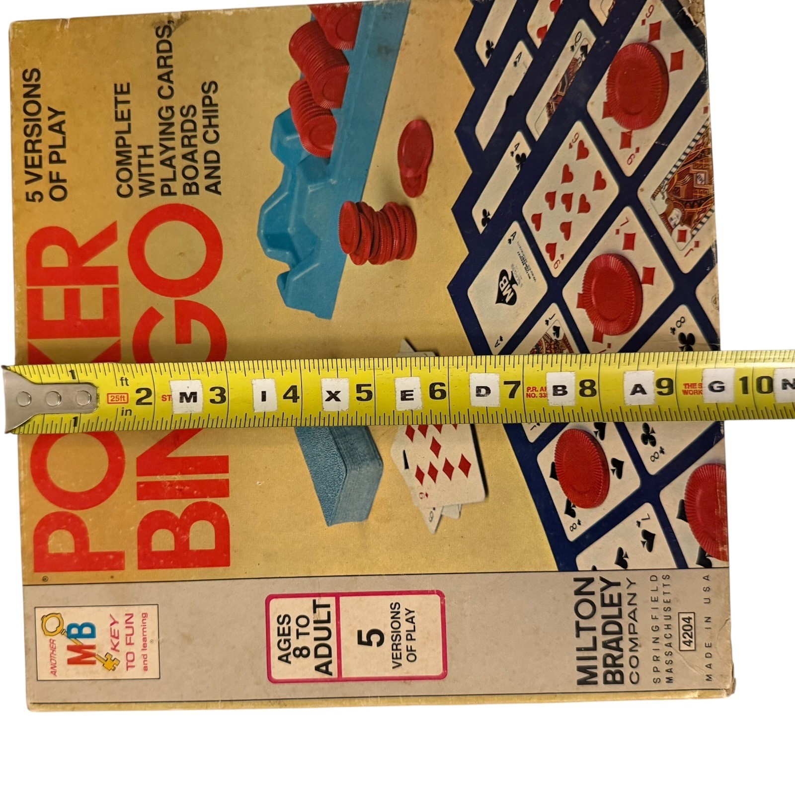 Milton Bradley Poker Bingo 4204 Vintage 1972 Board Game Complete Used