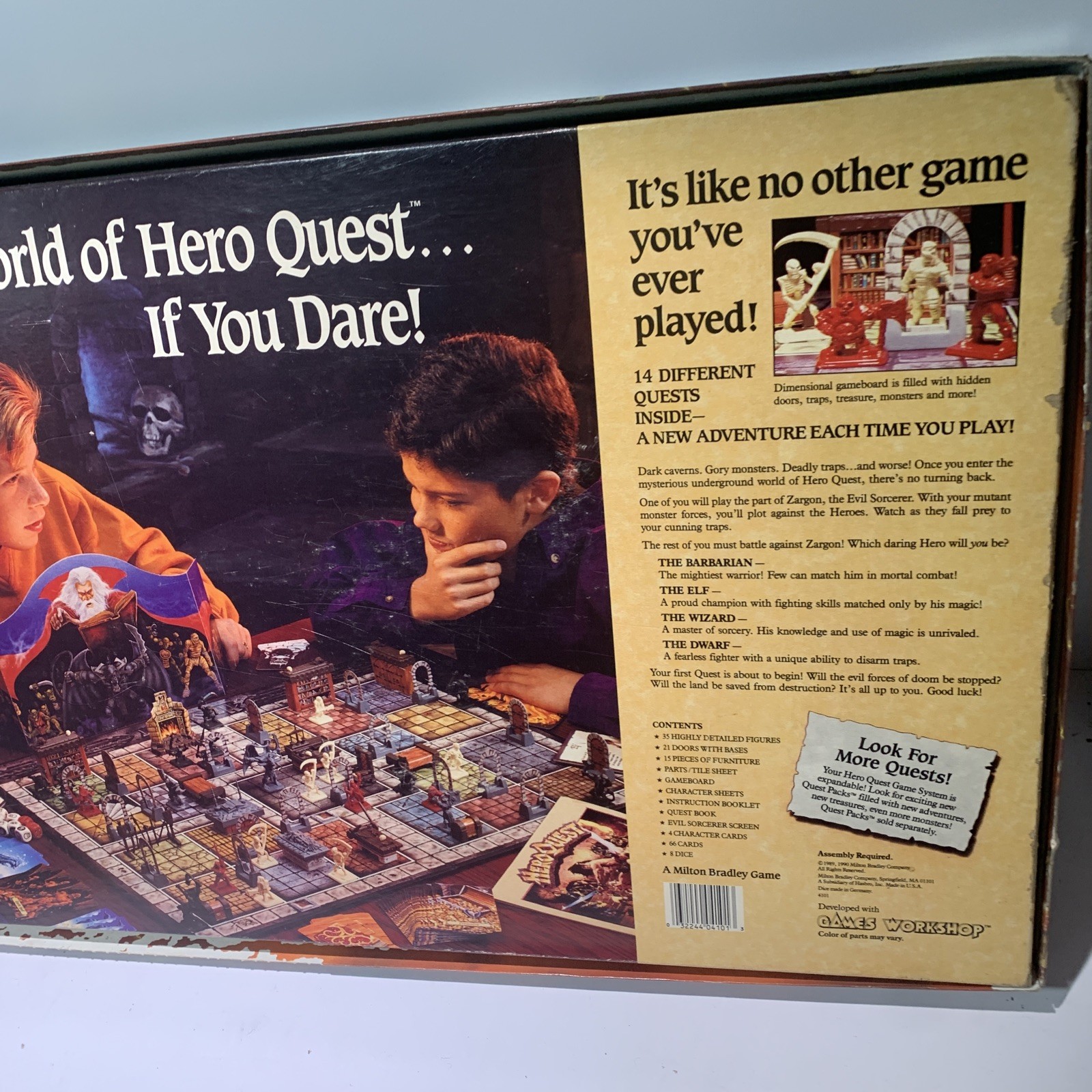 MB Hero Quest Board Game 1989-1990 + Kellar’s Keep Near Complete