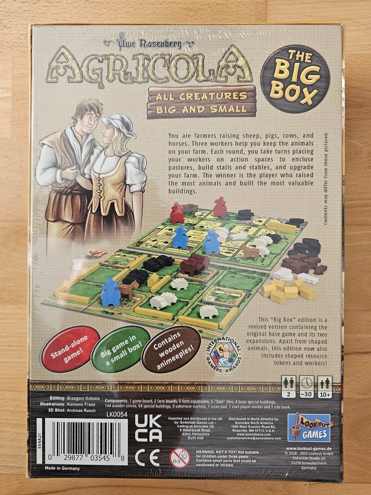 Lookout Games Agricola All Creatures Big and Small Big Box Board Game NEW
