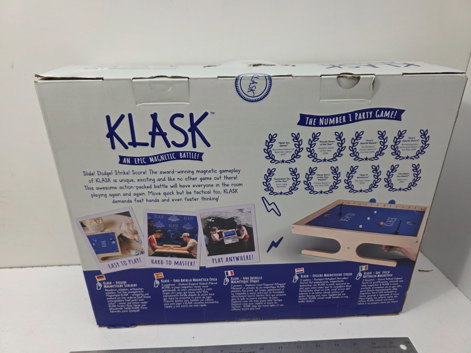 KLASK Magnetic Game Of Skill Complete Open Box Unplayed Tabletop Battle Game