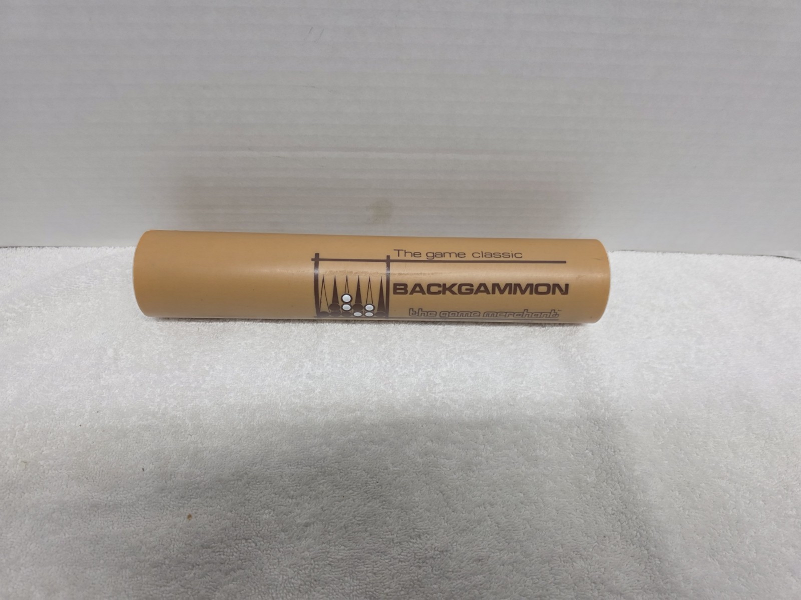 Backgammon Travel Game Tube 1978 The Game Merchant 254 complete set vintage