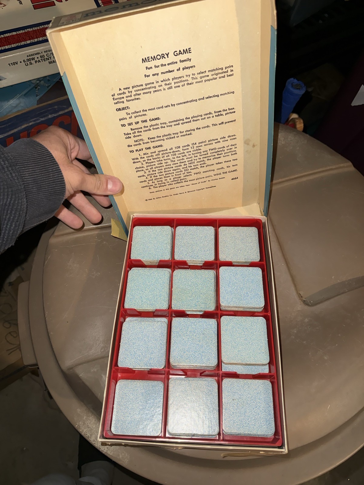 Vintage Milton Bradley Memory Card Matching Game 1966 w Box