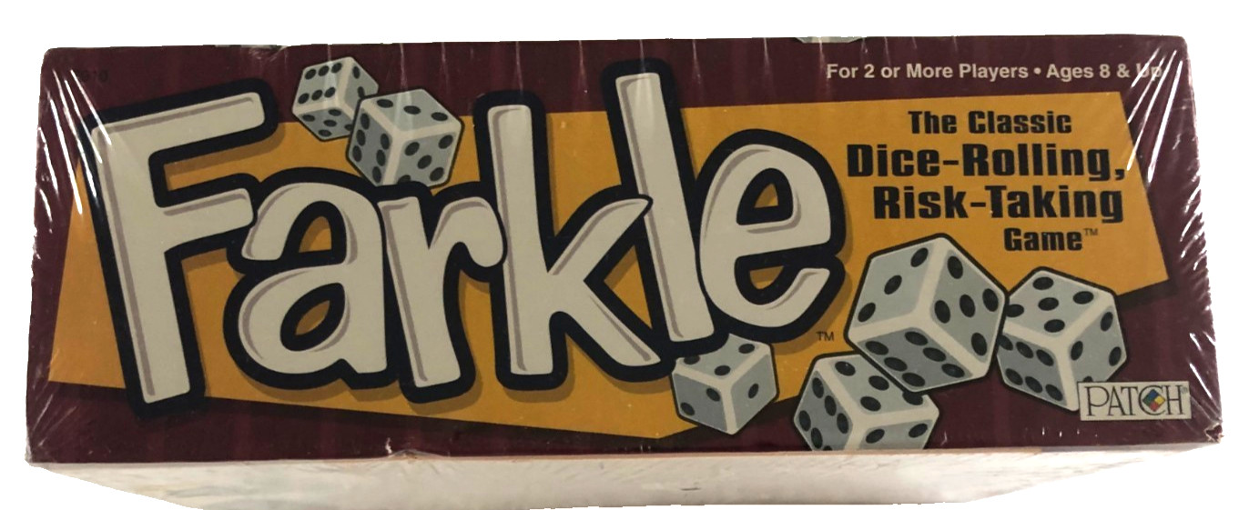 New Sealed FARKLE Classic Dice Rolling Risk Taking Game Patch Products