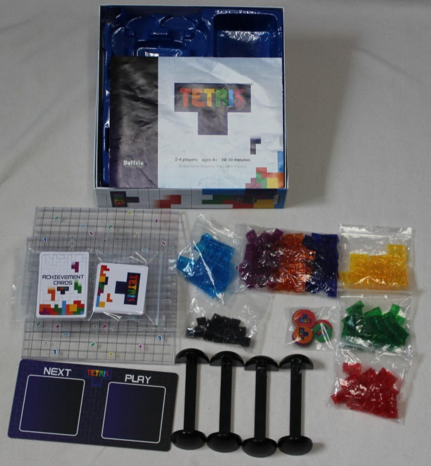 Tetris Strategy Game Complete Set 2-4 Players Ages 8+ Open Box Buffalo Games LLC