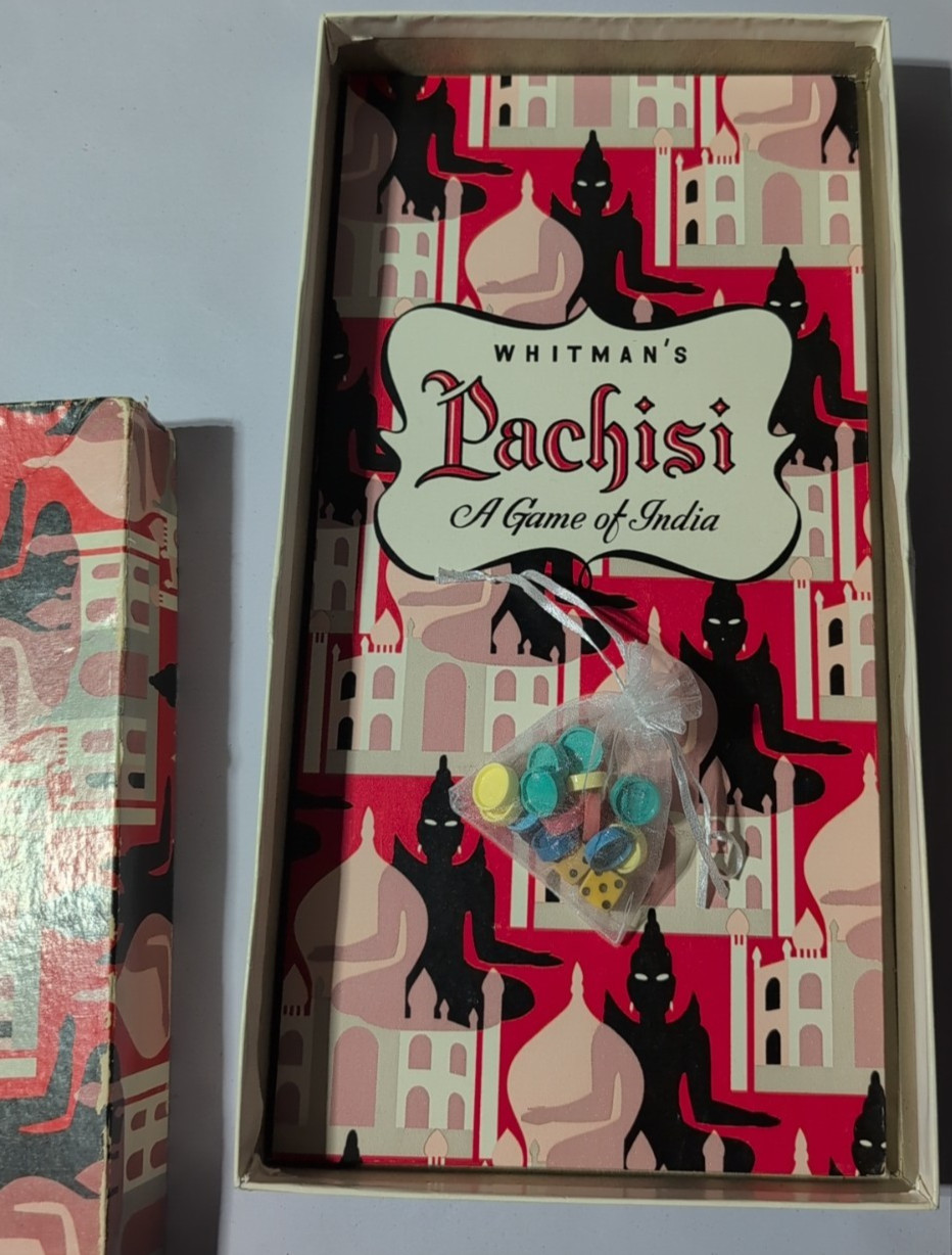 VINTAGE 1945 WHITMAN’S PACHISI A GAME OF INDIA BOARD GAME NO. 4728