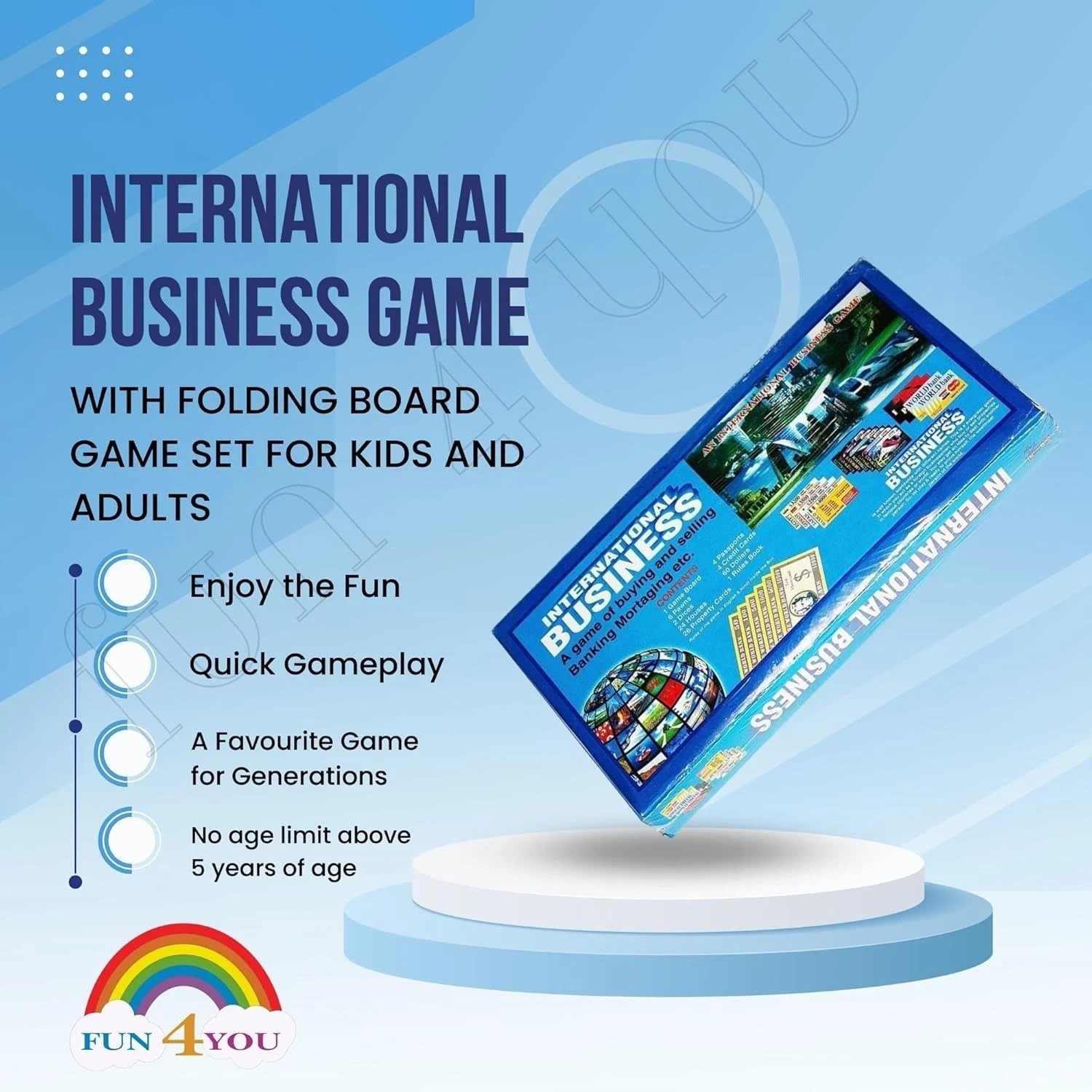 International Business Game Indoor/Outdoor Folding Board Game Unisex Play Gifts