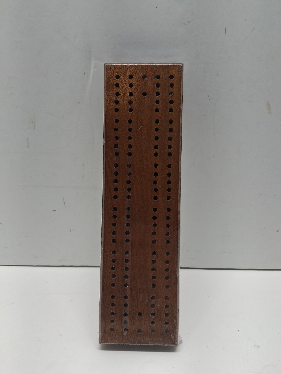 Drueke’s Natural Finish Hardwood Cribbage Board Model Pegs & Original Manual