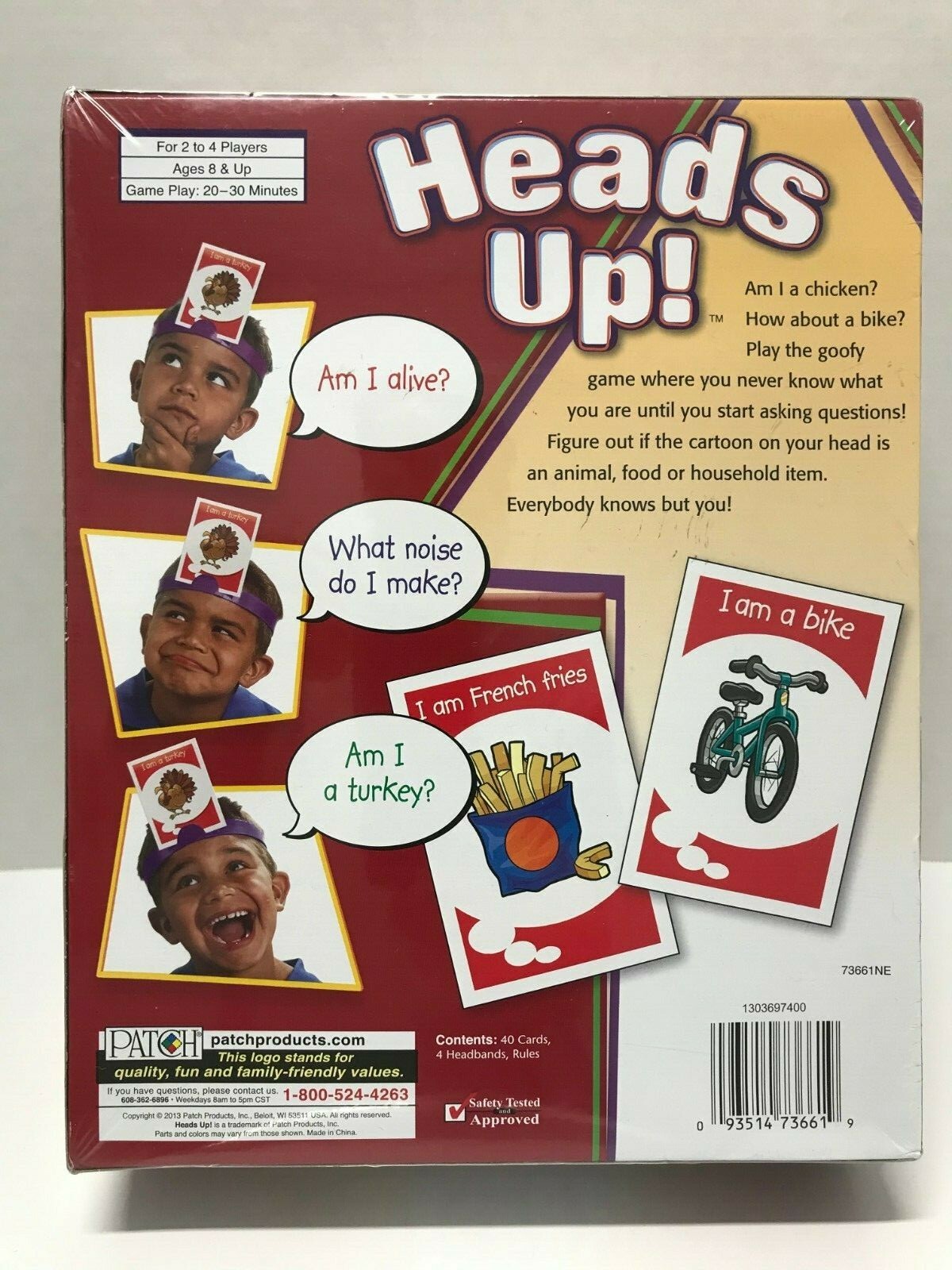 HEADS UP! Game by Patch Products 2013 FACTORY SEALED