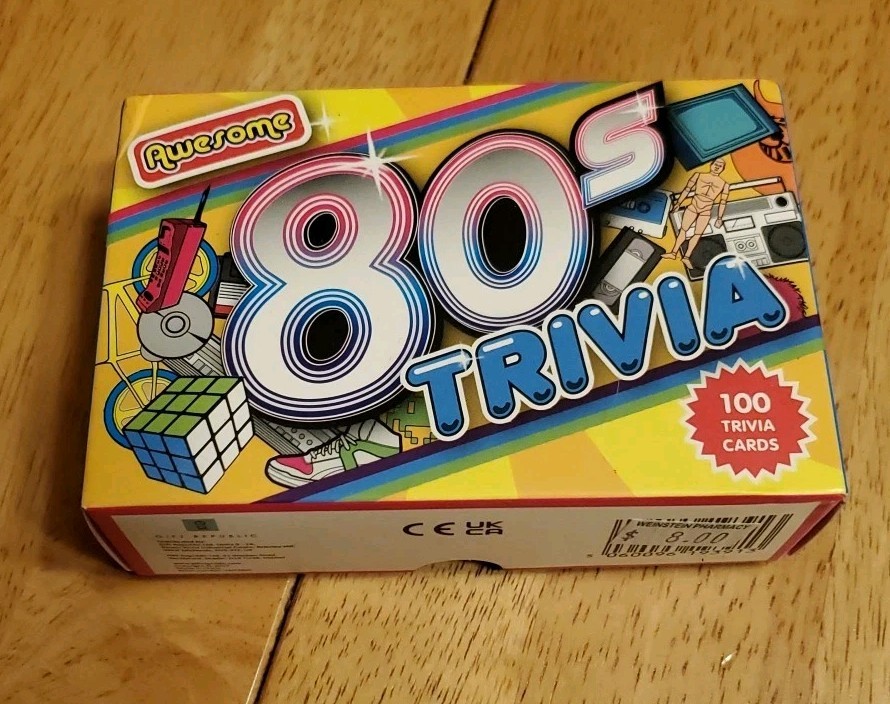 Awesome 80s Trivia Card Game 100 Cards Pop Culture NEW