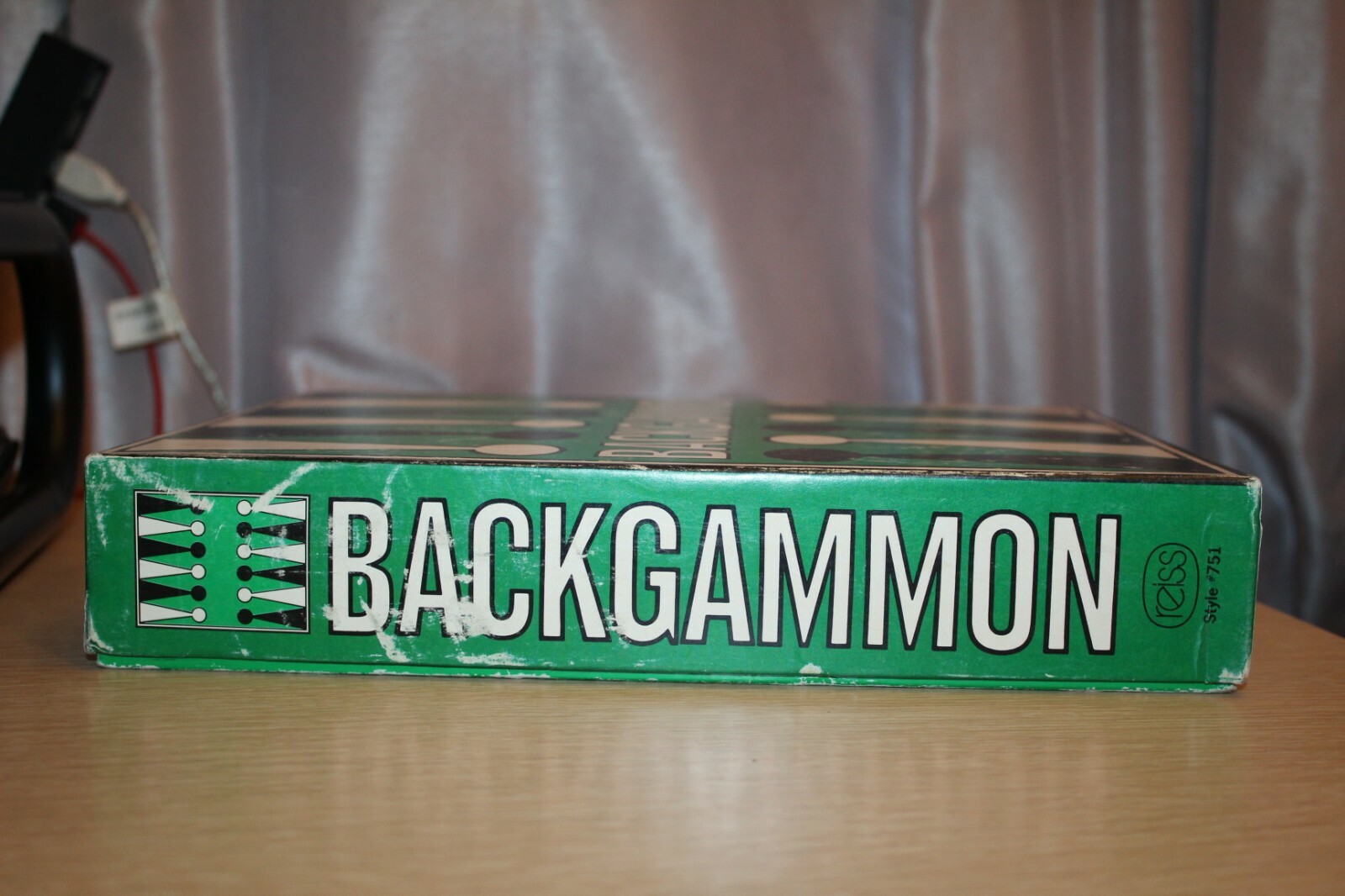 Vintage 1973 REISS Backgammon Game #751 Wood Chips Complete In Box