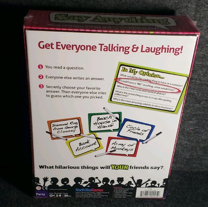 Say Anything Board Game Teen Party  NorthStar Games W01