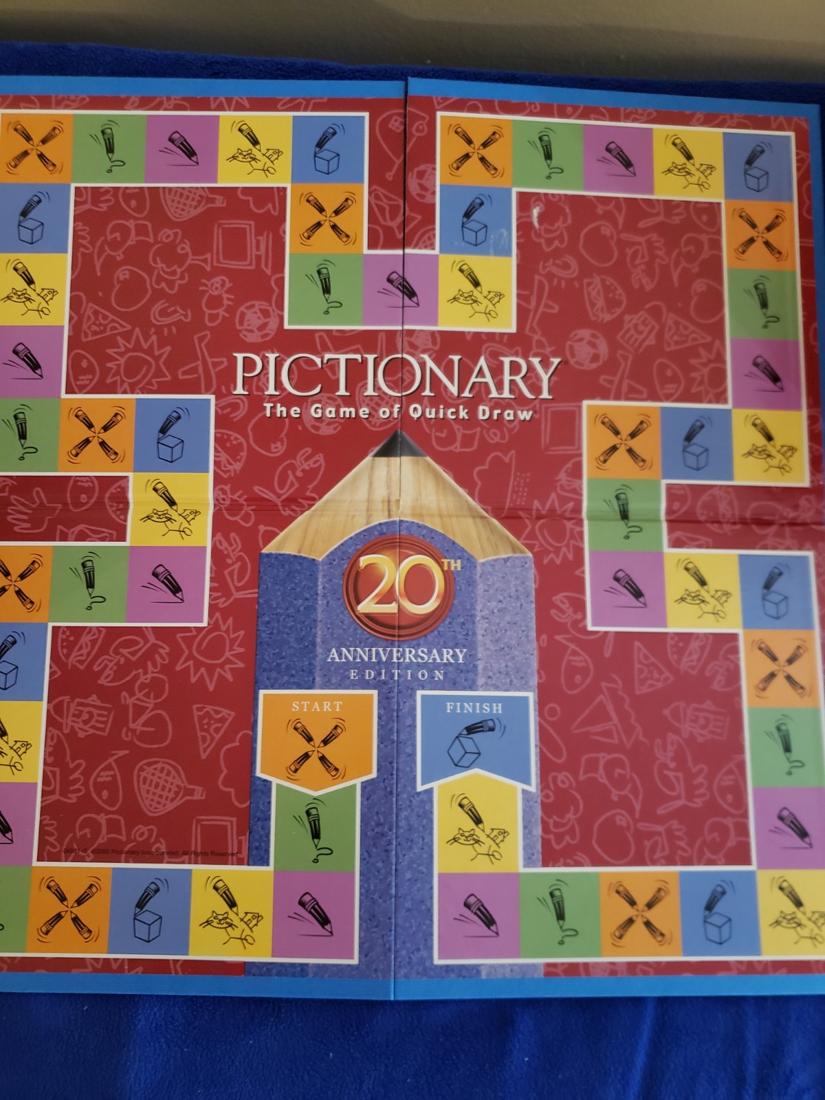 Pictionary The Game of Quick Draw 20th Anniversary Edition COMPLETE Game Hasbro
