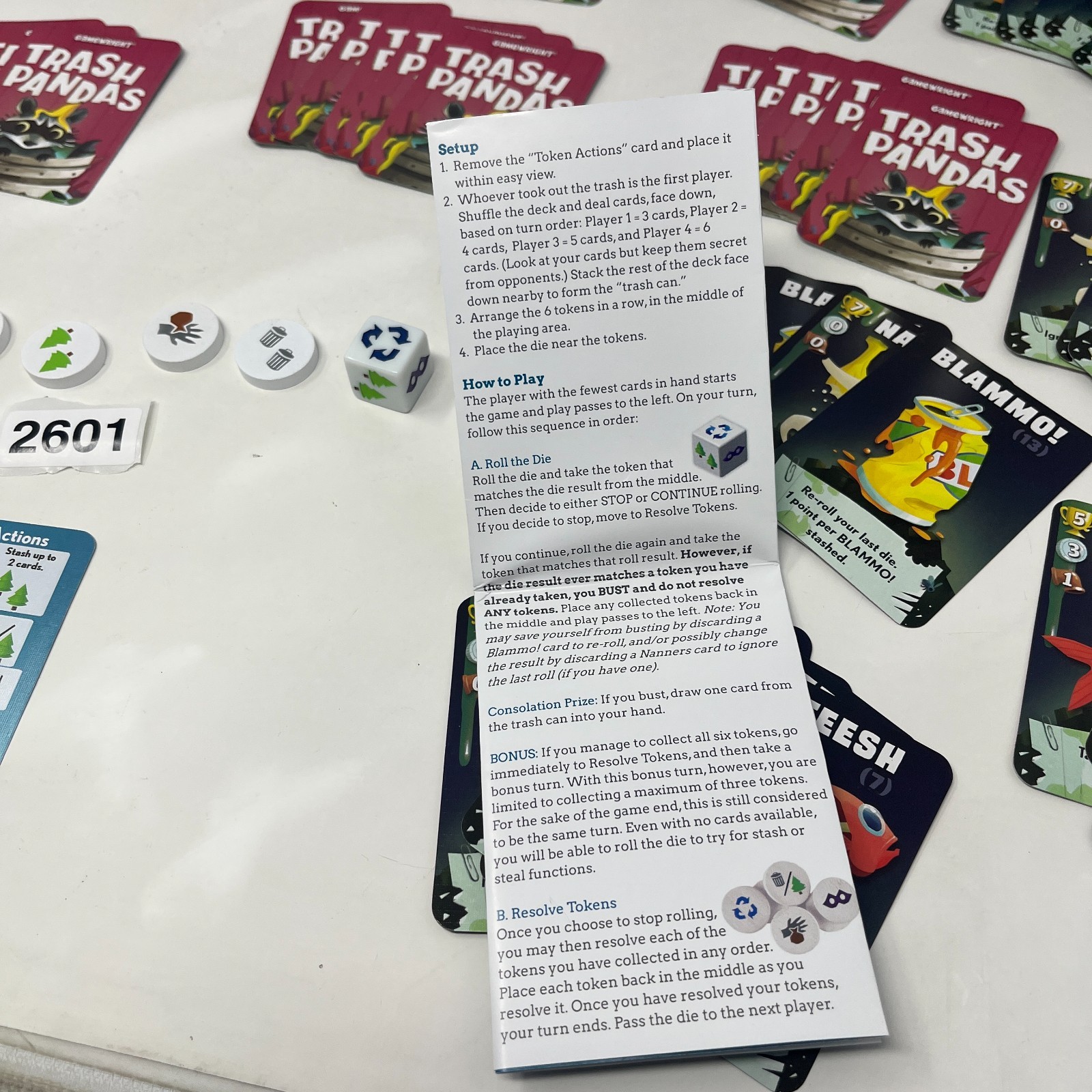Gamewright Trash Pandas Card Game 2018 COMPLETE