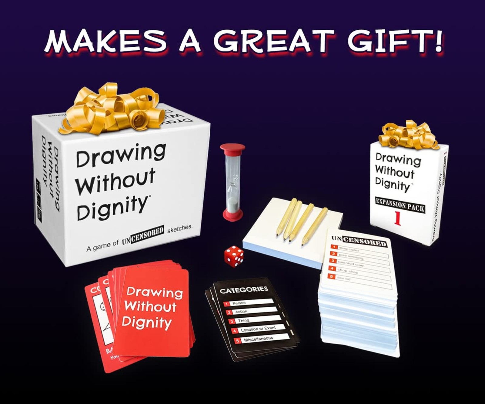 Drawing Without Dignity Combo Pack: Party Game + Expansion Pack 1 – A Twisted…