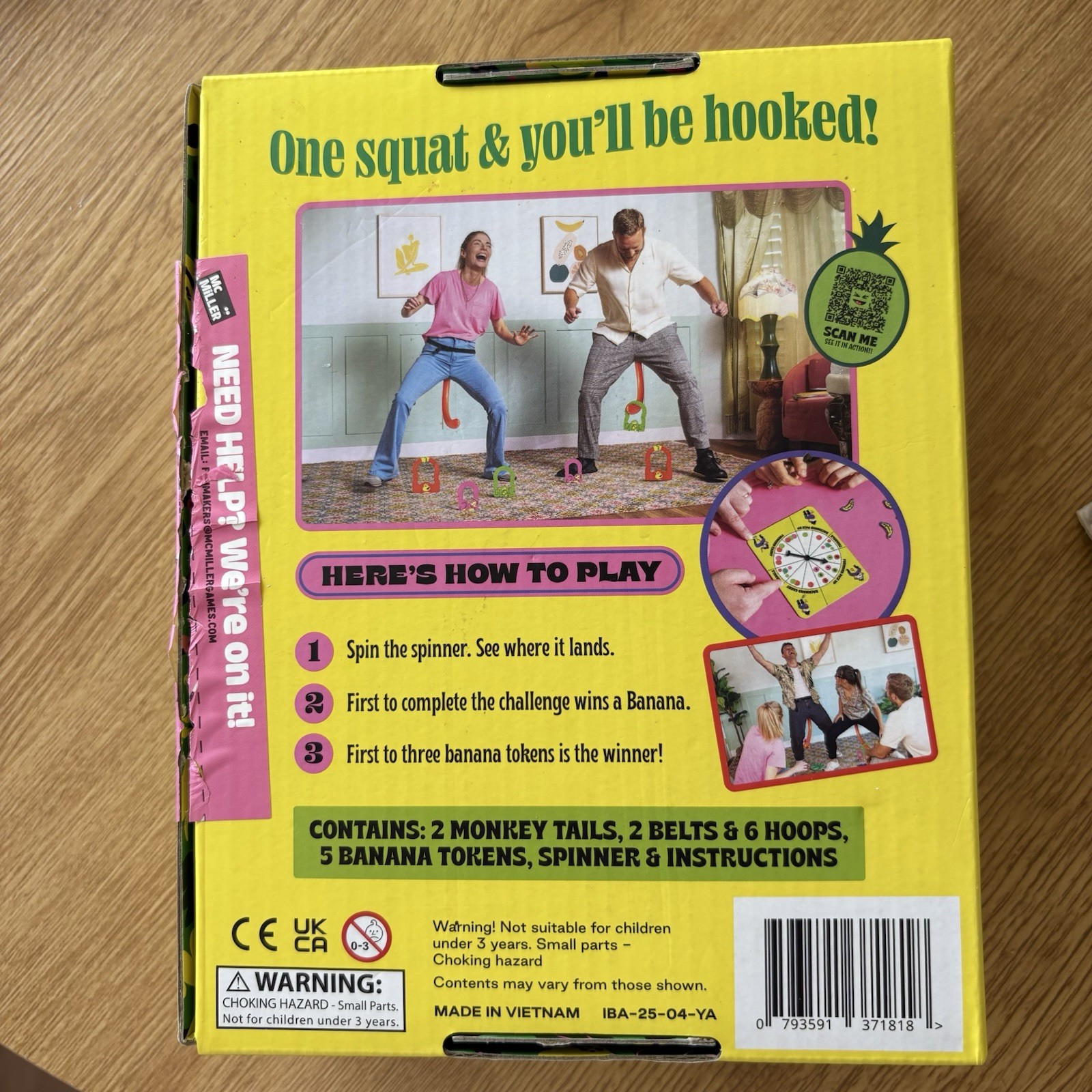 It’s Bananas! the Monkey Tail Game for Kids, Teens and Tipsy Adults, Family fun