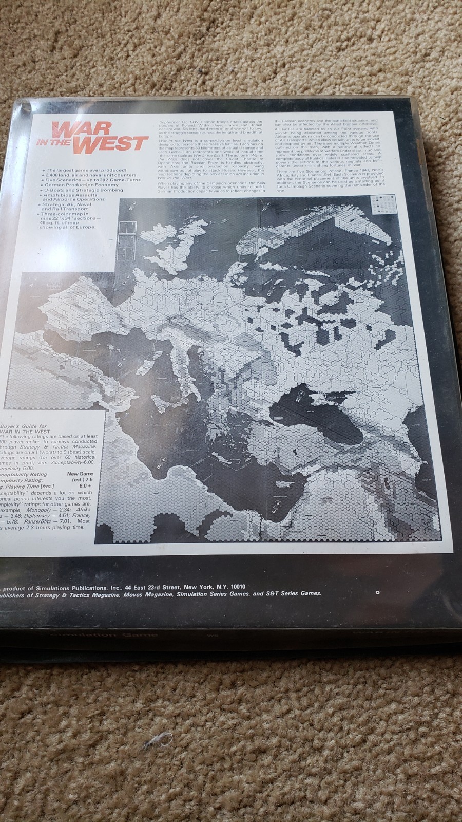 War in the West SPI VINTAGE GAME 1976 LOOK AT EVERYTHING!