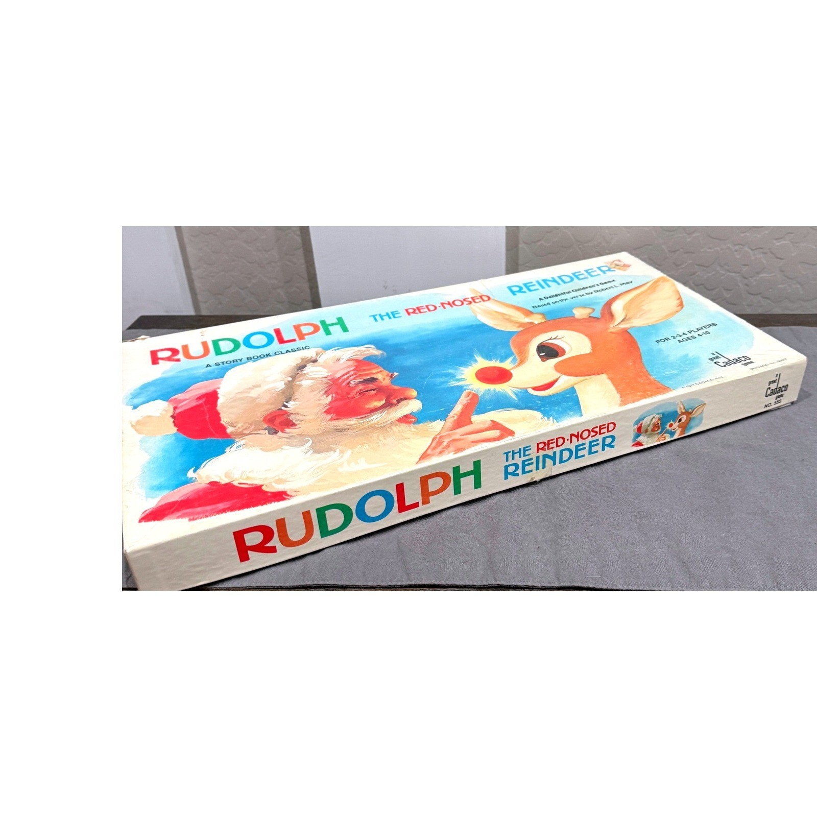 Vintage 1977 Rudolph the Red-Nosed Reindeer Cadaco Board Game Complete