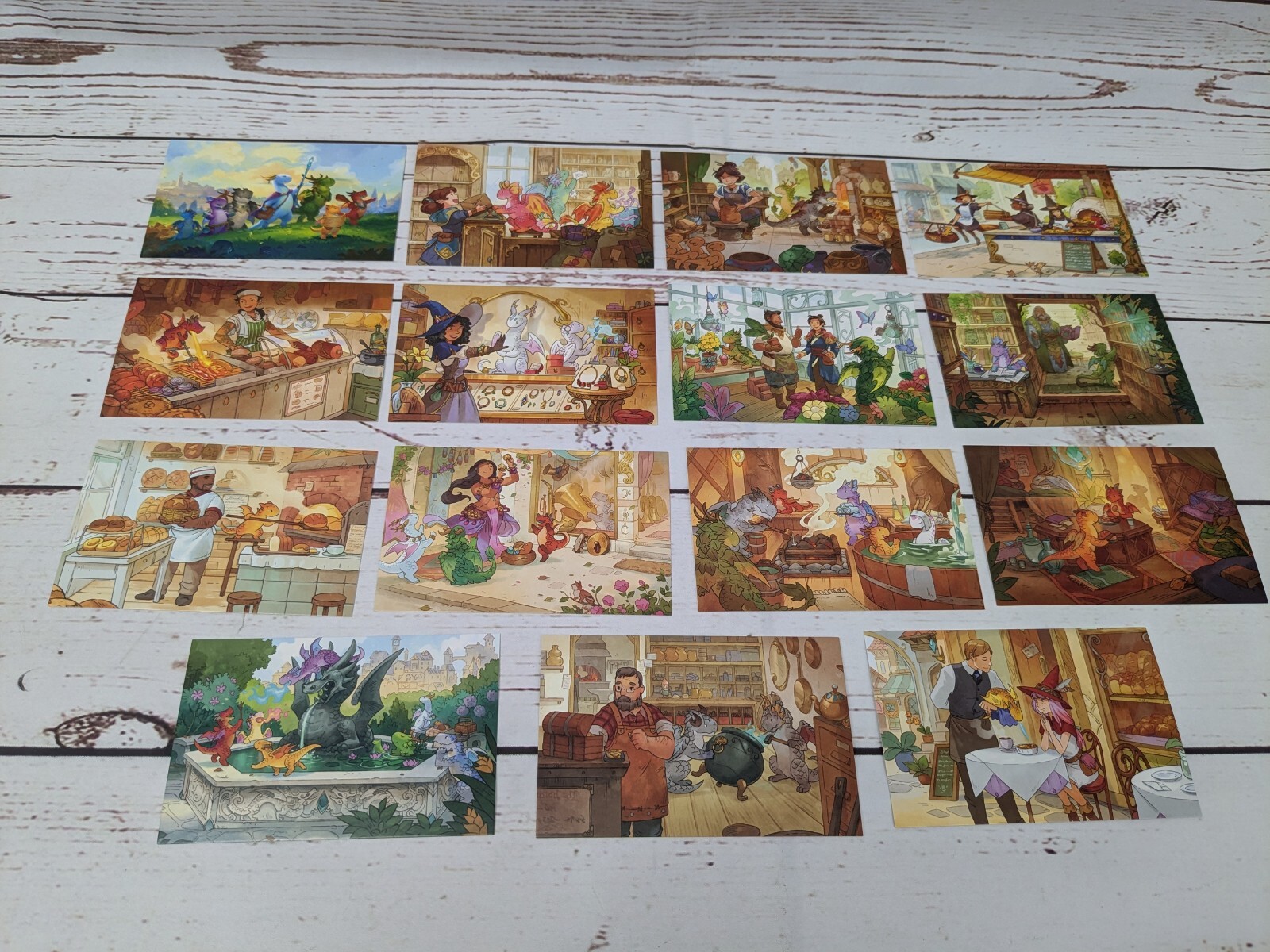 Flamecraft Board Game Exclusive Promo Post Cards Set of 15 Deluxe Version