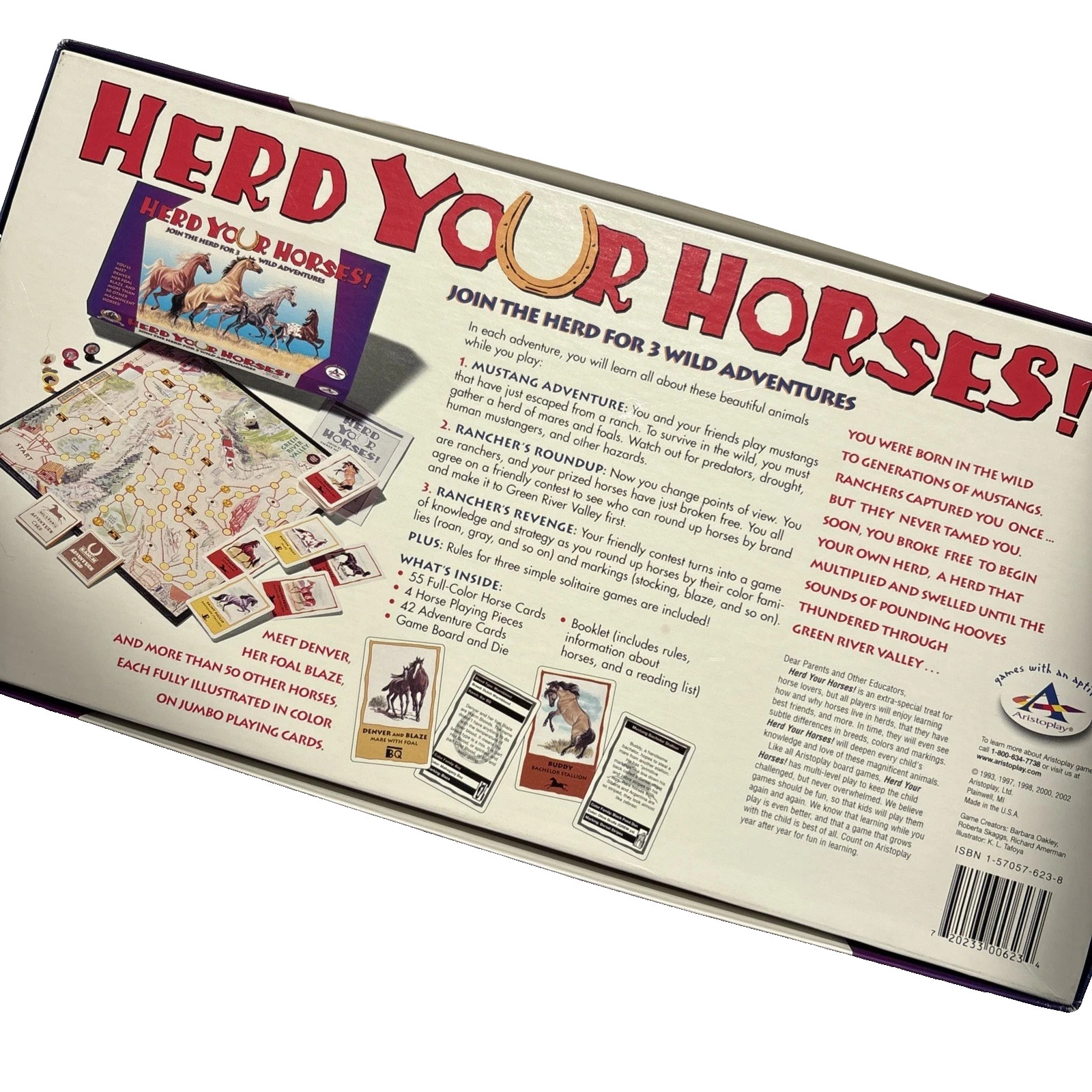 Herd Your Horses Board Game – Join The Herd (100% COMPLETE) 2002 Aristoplay EUC