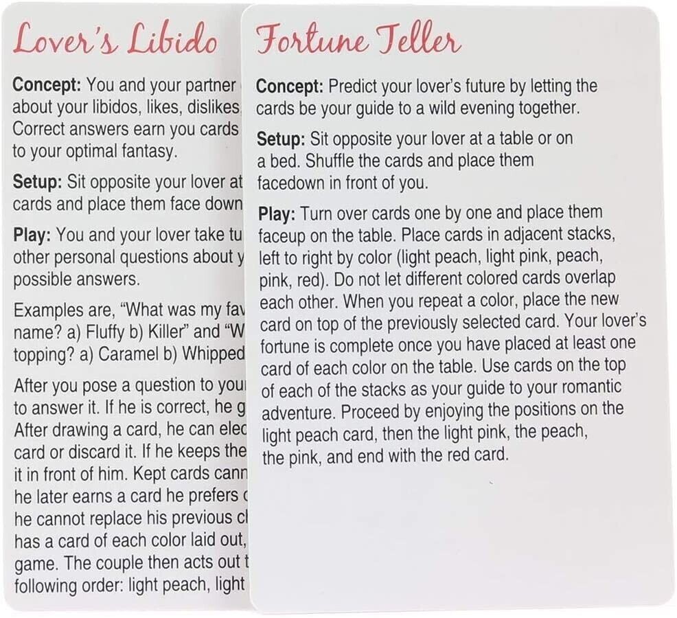 THE ORAL SEX CARD GAME ADULT COUPLES FUN FOREPLAY CARD GAME