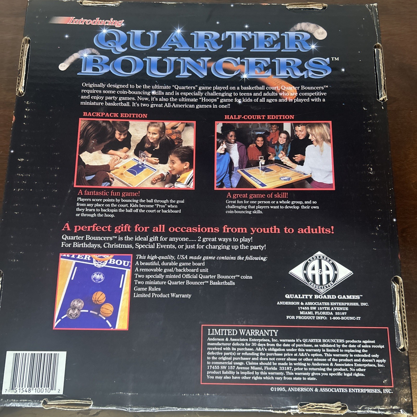 QUARTER BOUNCERS – BACKPACK EDITION VINTAGE GAME FROM 1995