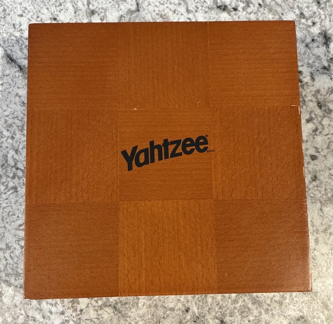 Michael Graves Design YAHTZEE Game Custom Wooden Box & Cup w/ Score Sheets