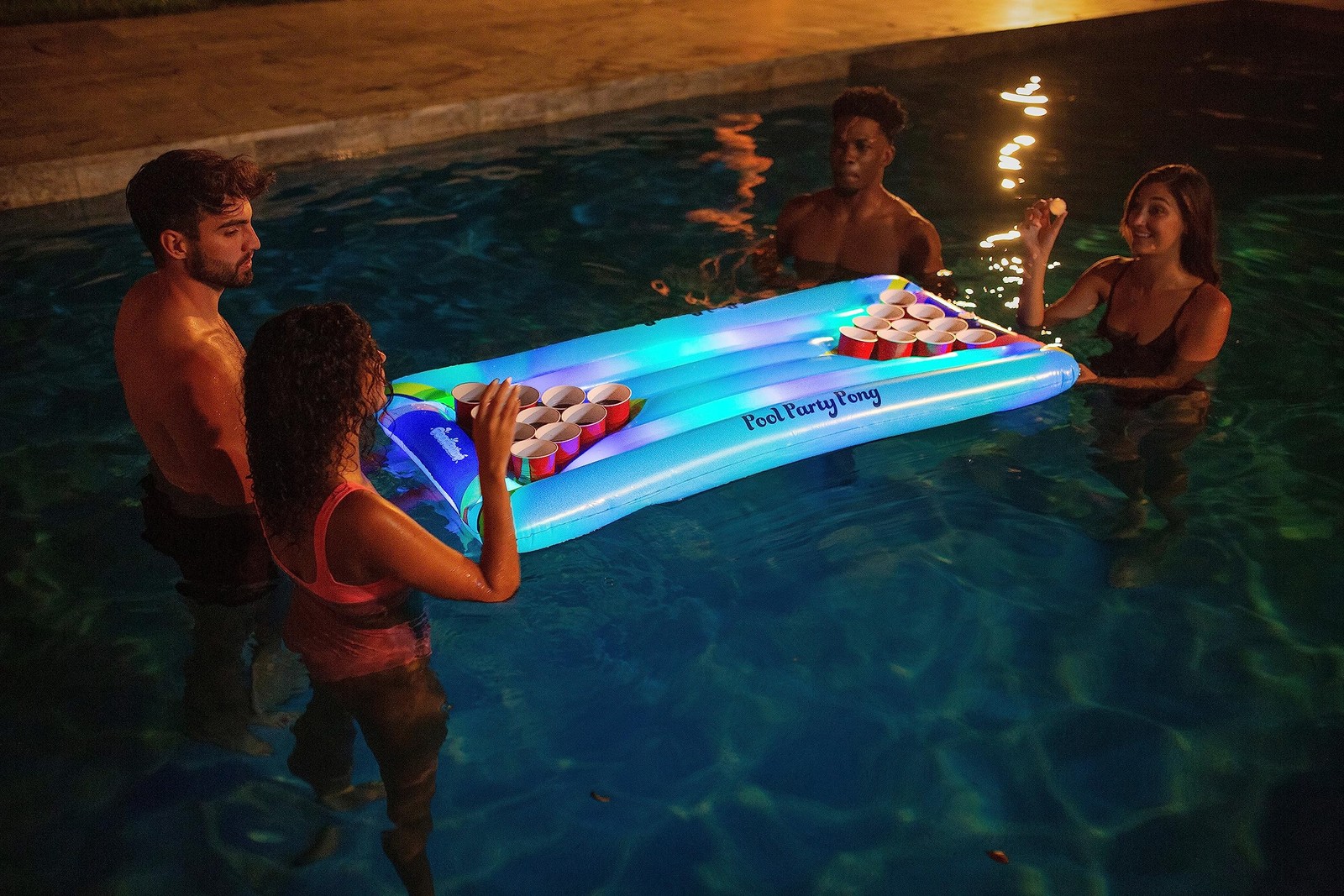 Inflatable Pool Party Pong Illuminated LED