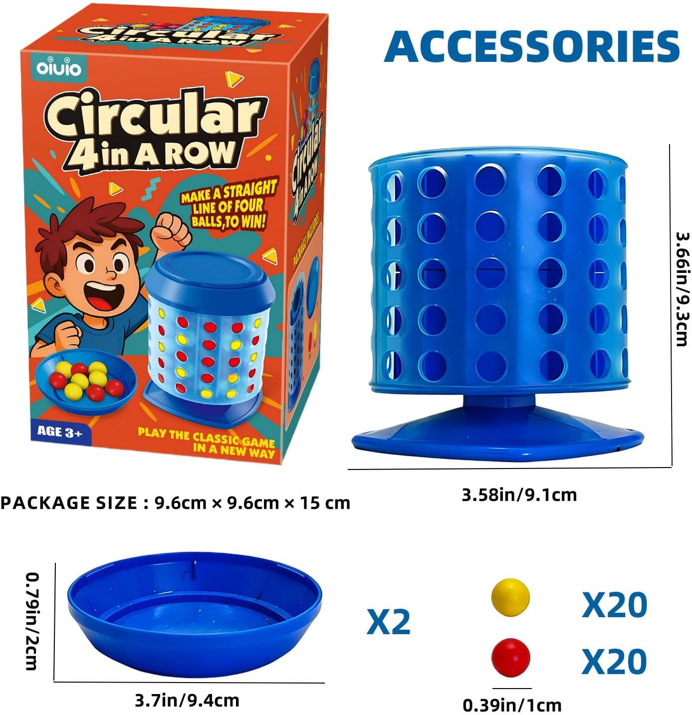Circular 4 in a Row Game – 3D Strategy Board Game for Kids & Adults | Play