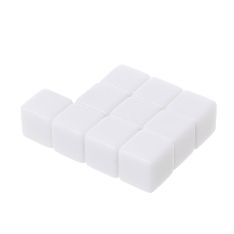 10Pcs D6 12mm Die Six Sided Table Gaming Blank For Role Playing Toys