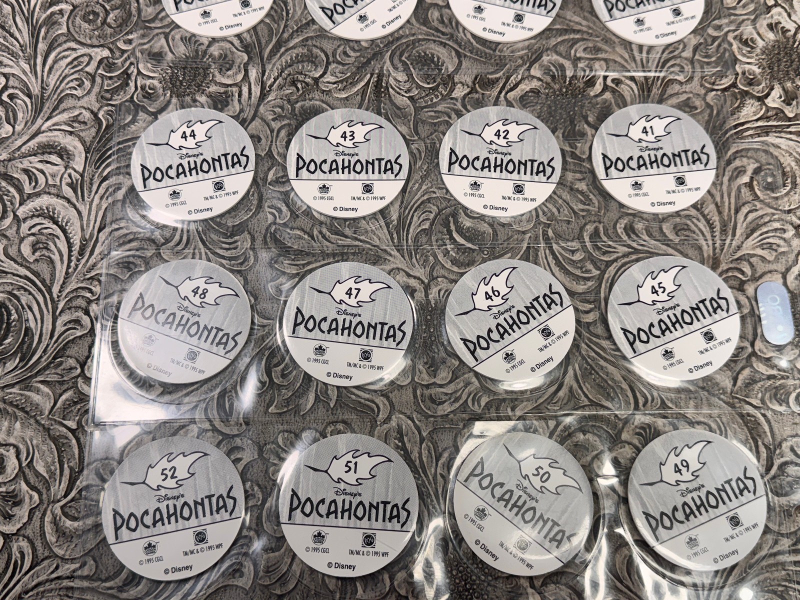 RARE Vintage POG Slammer LOT Disney Pocahontas Canada Games WPF 1995 1-78 SET