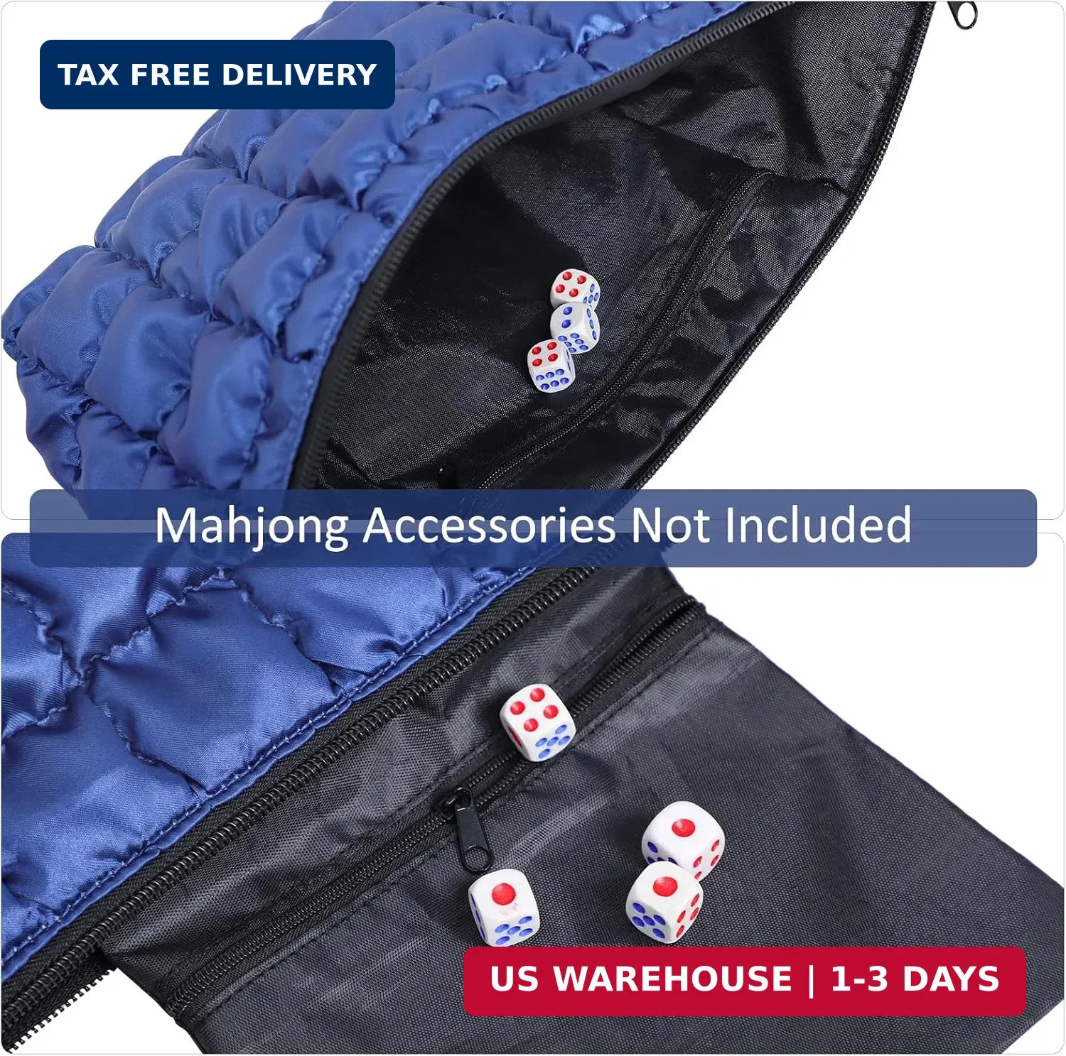 Jongyance Empty Mahjong Tiles Bag, Thickened Mahjong Bag for 166 American Mahjon