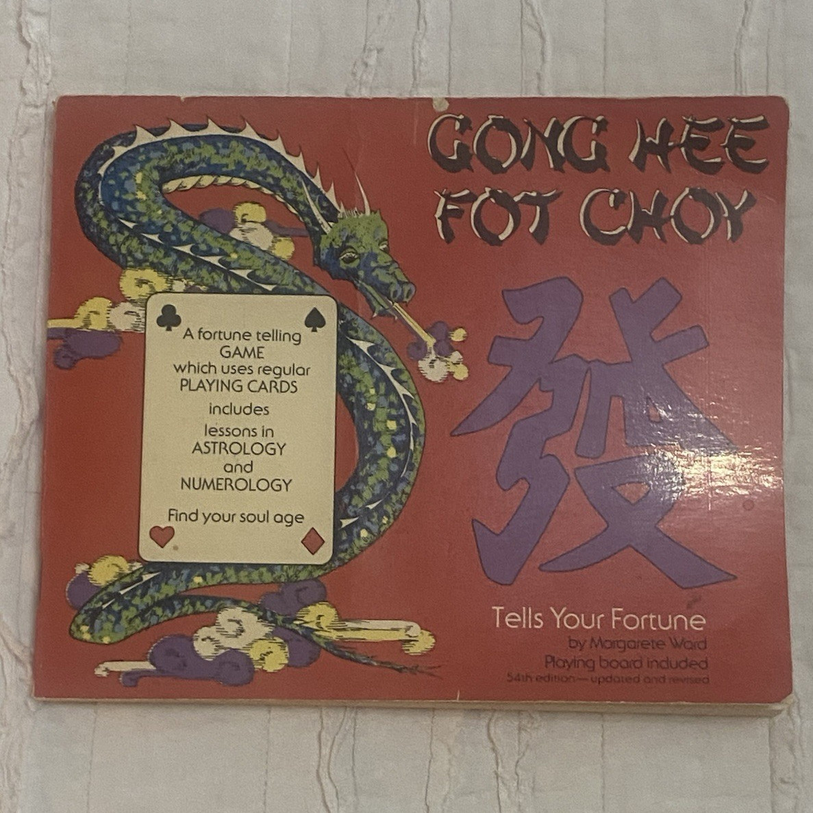 Celestial Arts Gong Hee Fot Choy Fortune Telling Game w/ Board, 1981, 17+