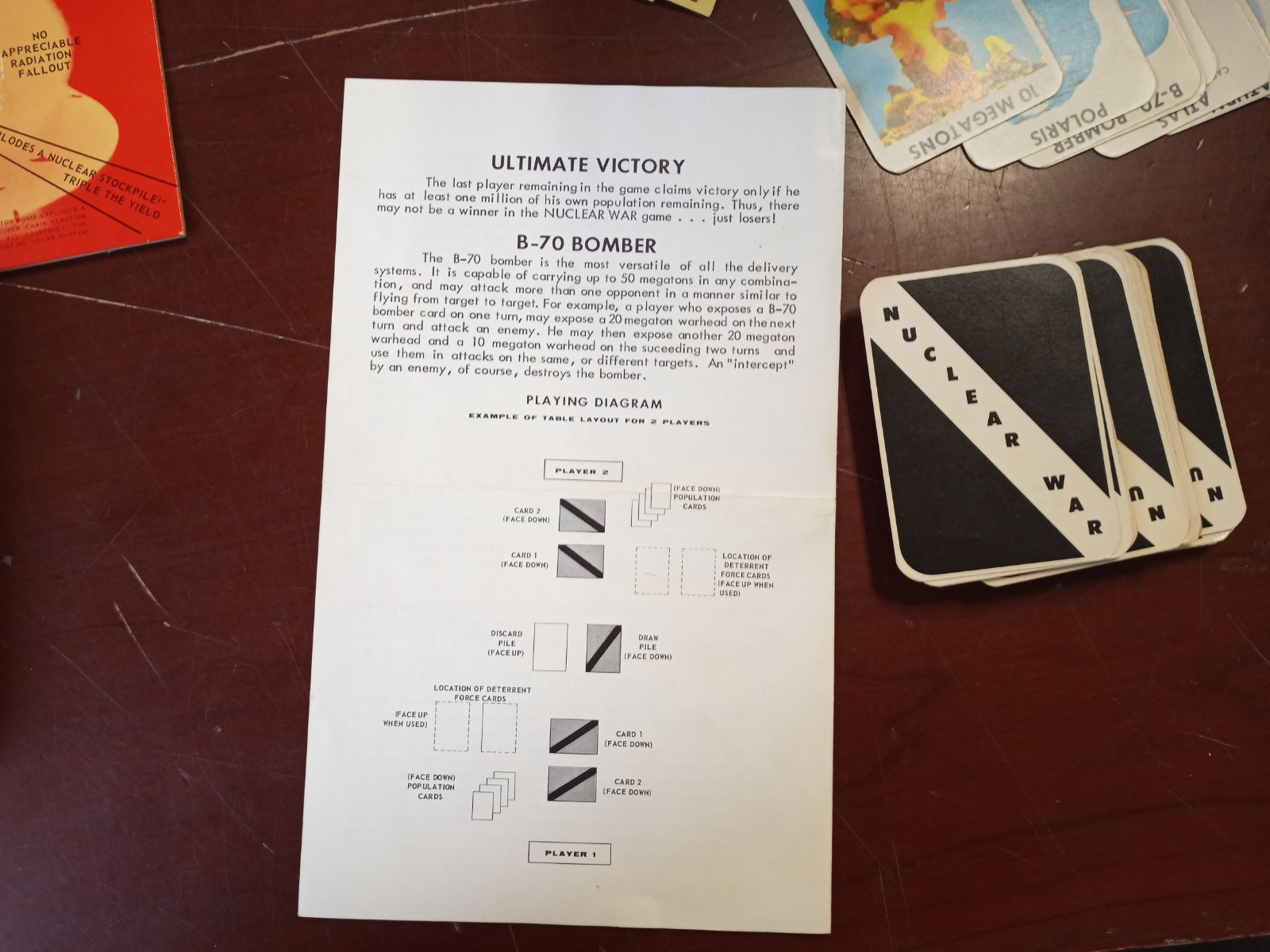 Flying Buffalo Nuclear War Card Game Original Box VTG 1965 Douglas Malewicki