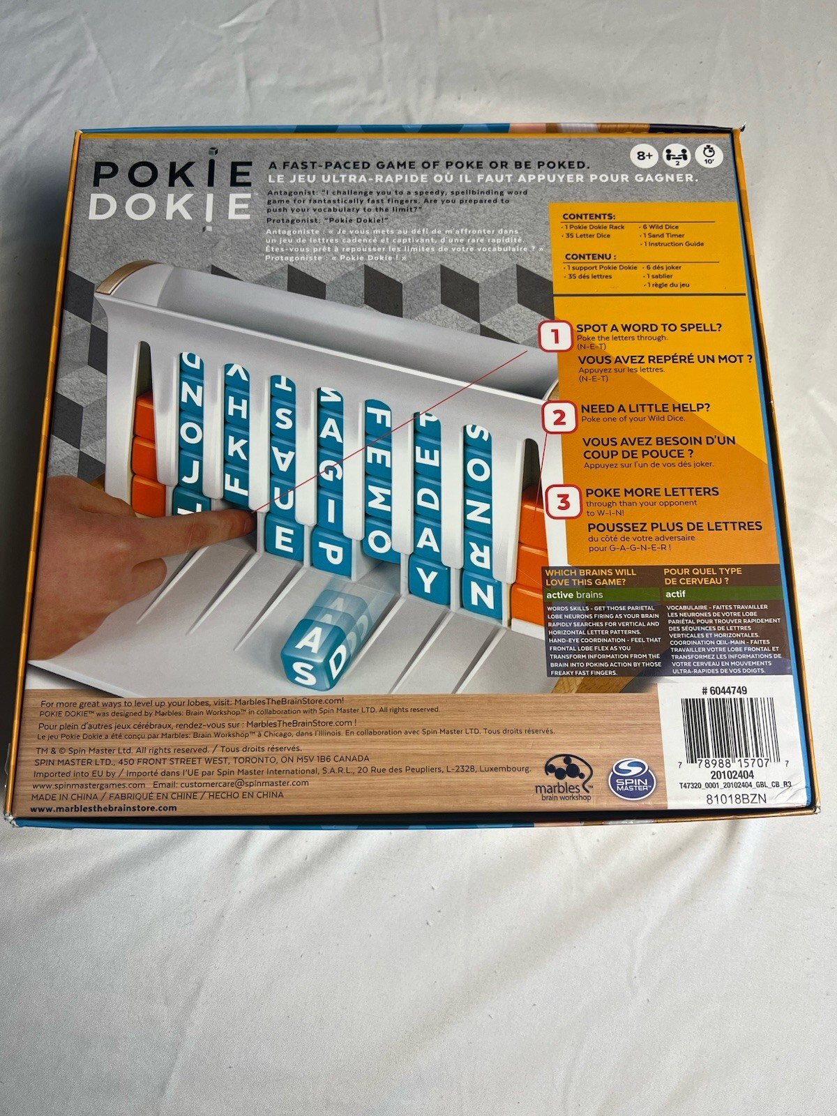 Marbles Brain Workshop Pokie Dokie Word Game with Timer, Letters, 2018