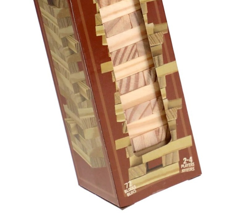Tumbling Tower Game Wooden Stacking Blocks – 72 Pcs Set – Crafts