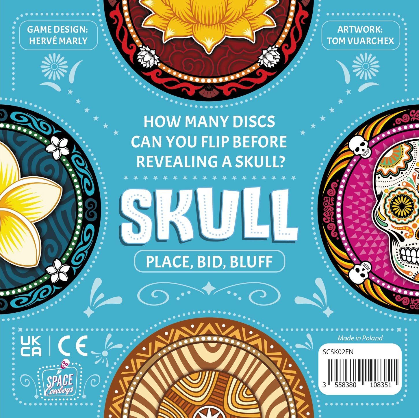 Asmodee Skull Party Game – Fun Bluffing & Strategy for Family Game Night