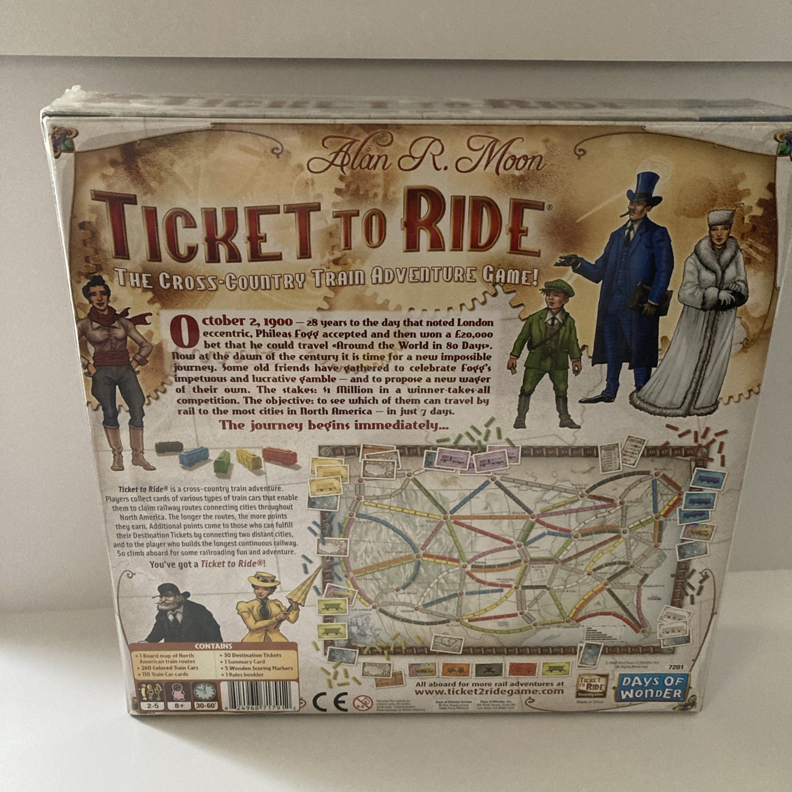 TICKET TO RIDE DAYS OF WONDER ALAN R MOON GERMAN GAME OPEN BOX SEALED PACKAGES