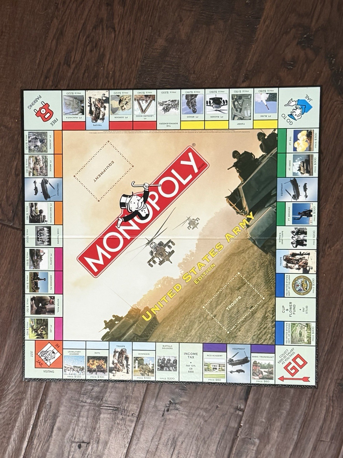 MONOPOLY Board Game US United States Army Edition Parker Bros 2002 COMPLETE