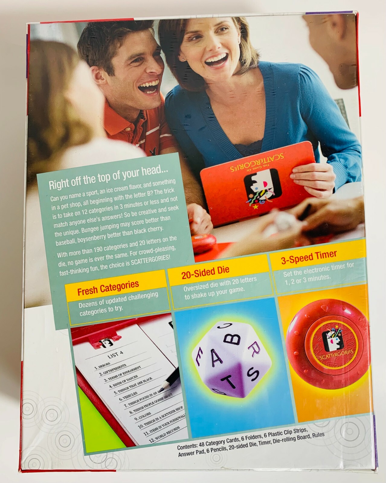 Game of Scattergories 2009 Parker Brothers 05721 for Adults NIB SEALED
