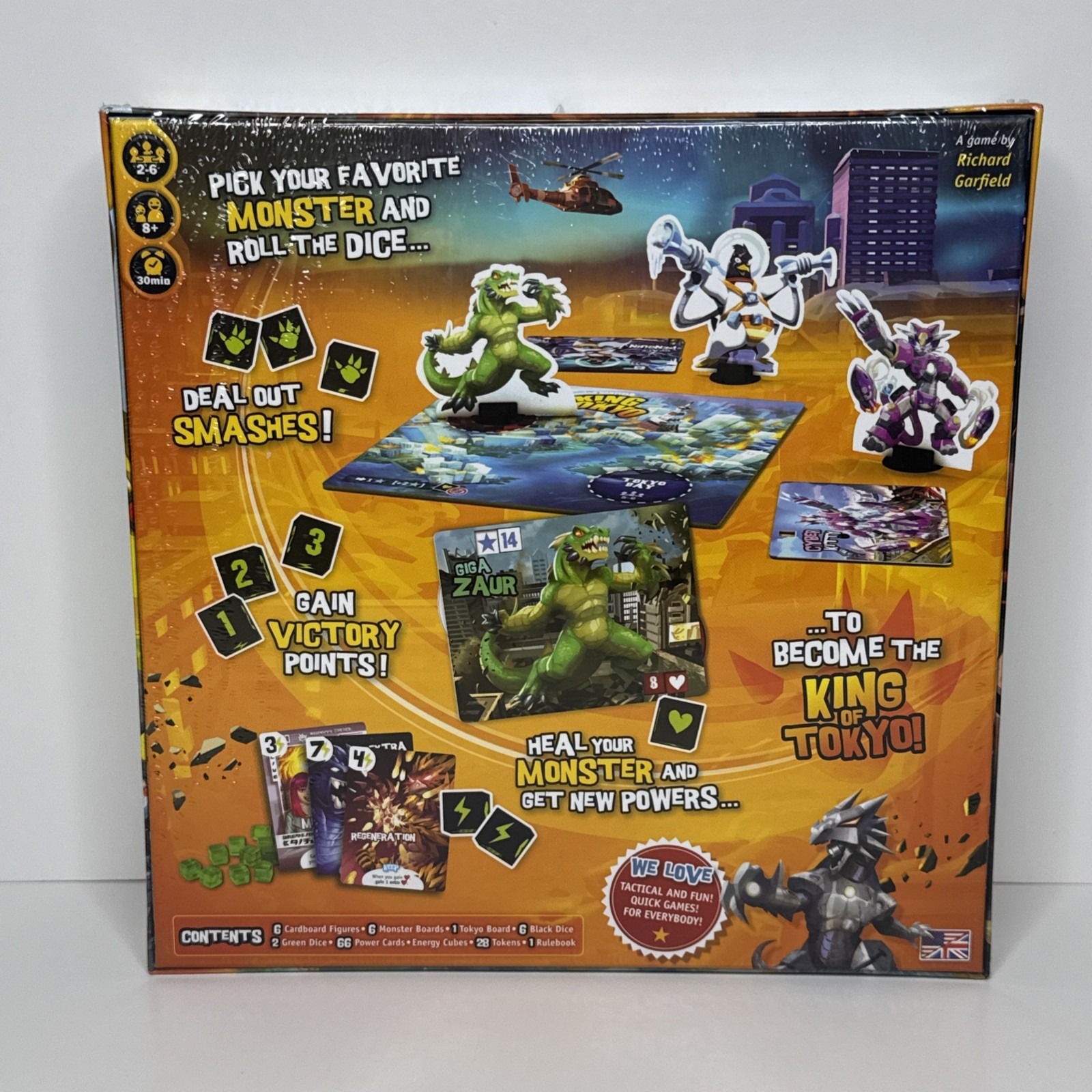 Iello Richard Garfield King of Tokyo Edition Board Game, Brand New SEALED
