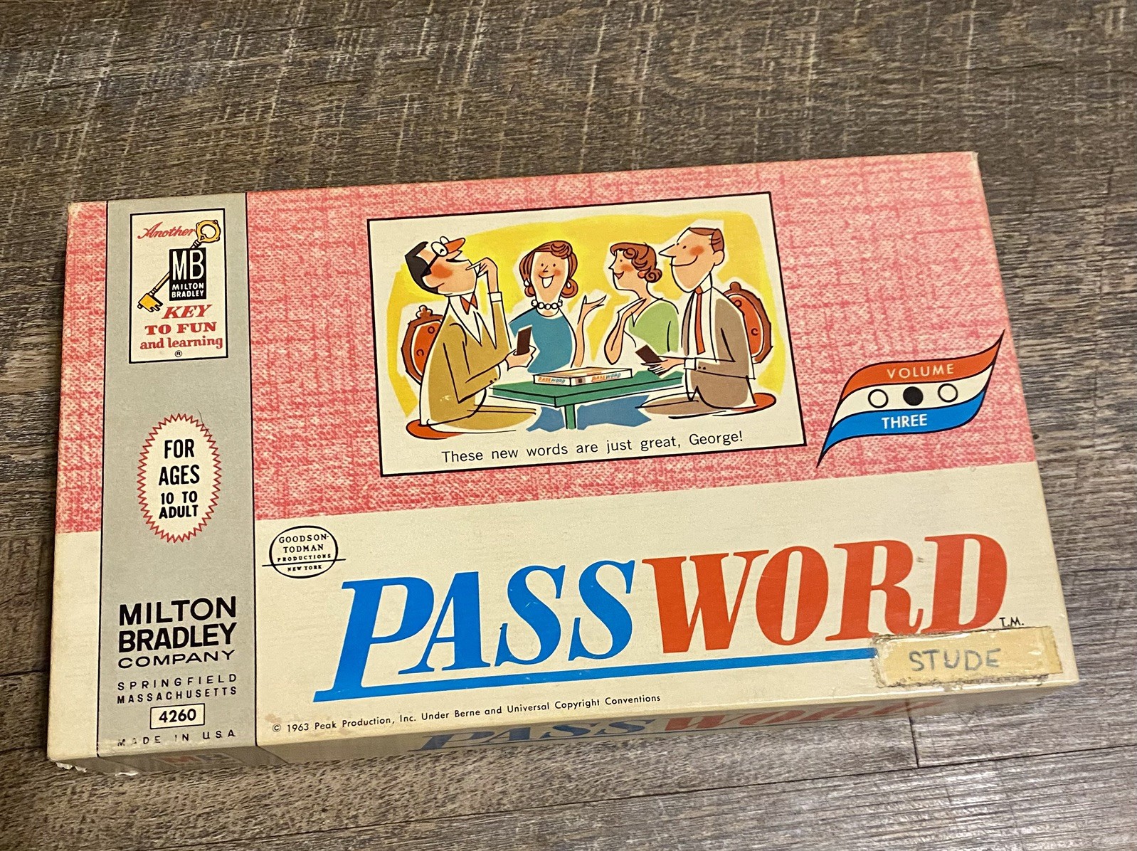 Vtg. 1963 Milton Bradley “Password” # 4260 Word Game