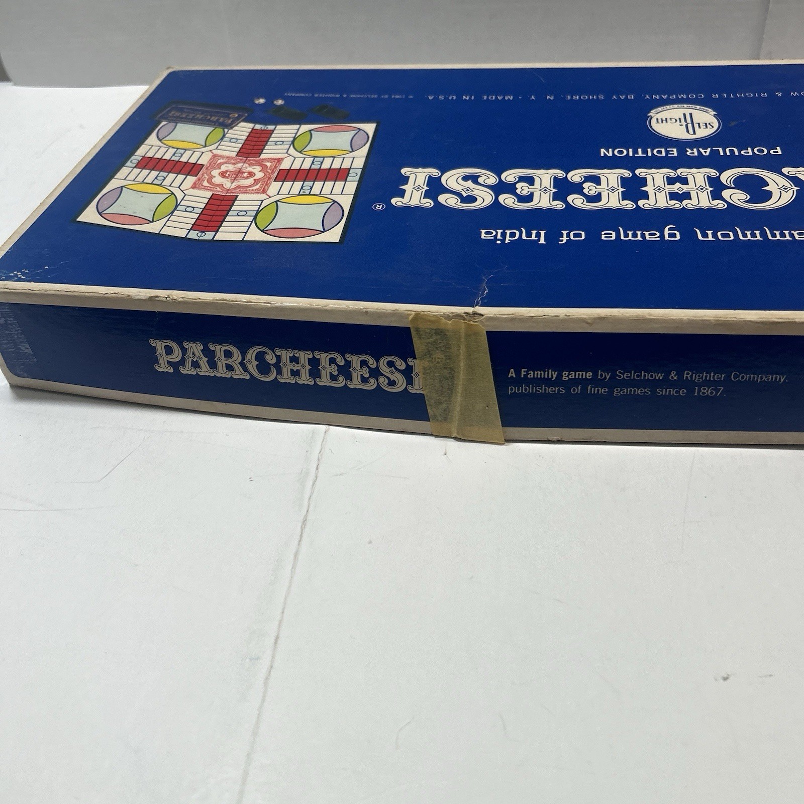 Vintage Parcheesi Backgammon Game of India Popular Edition