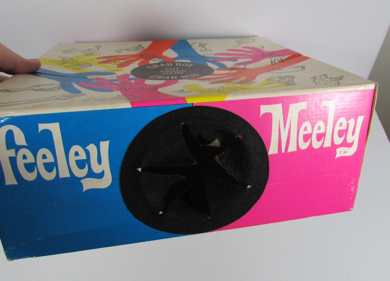 Vintage Feeley Meeley Board Game Milton Bradley 1967 Grab Box Incomplete